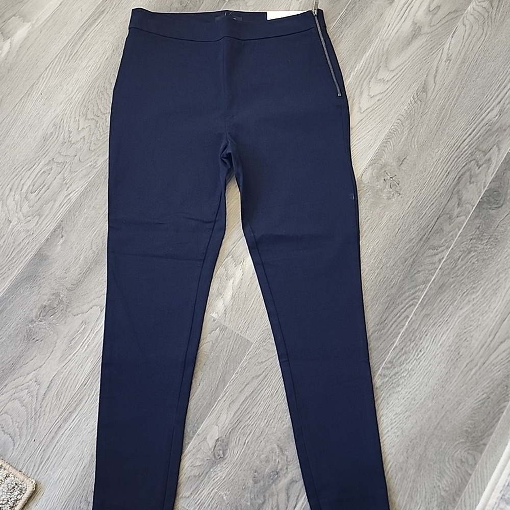 Ann Taylor Black Chelsea High Rise skinny pants Ankle trousers sz 6 Navy